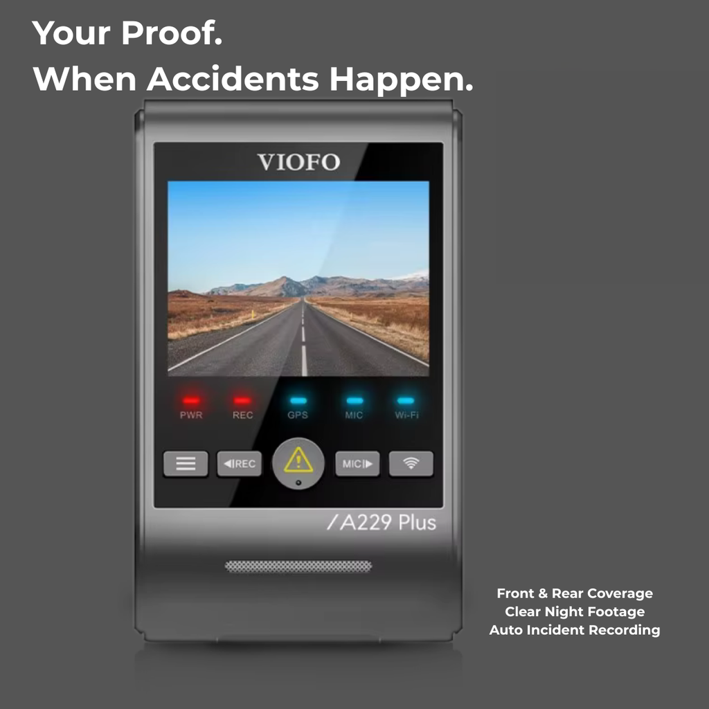 BravikHub™ Front & Rear Dash Cam – Driver Protection System